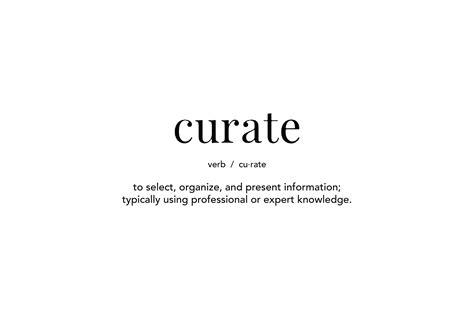 CURATE – create & curate