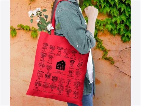 Tote bag couleur avec dessins d'enfants