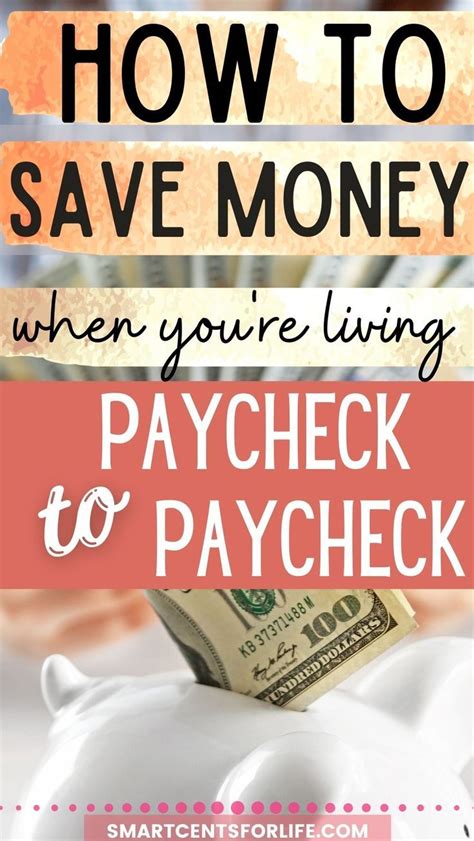 How to Save Money When You Are Living Paycheck to Paycheck | Saving ...