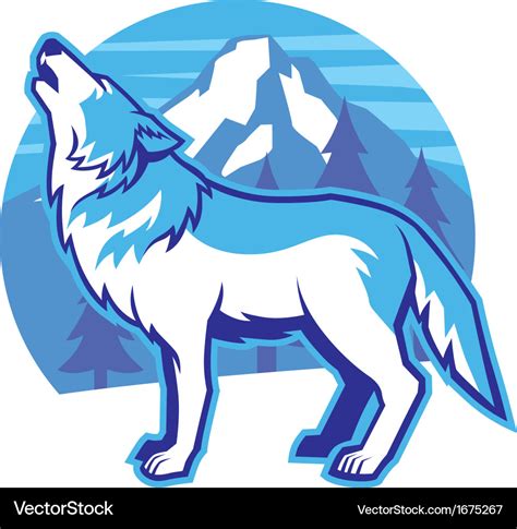 Howling wolf Royalty Free Vector Image - VectorStock