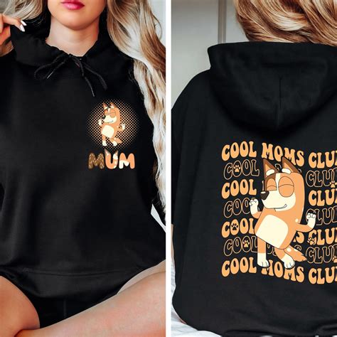 Bluey Cool Moms Club Hoodie, Chilli Heeler Sweatshirt, Bluey Bingo Mom