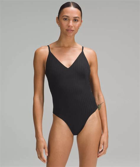 V-Neck Ribbed One-Piece Swimsuit | Swimwear | Lululemon EU