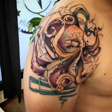 My octopus tattoo, done by the wonderful Lady Sara at Salottino Rock