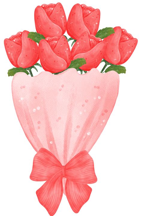 lindo dia dos namorados buquê de flores rosas desenho de mão em ...