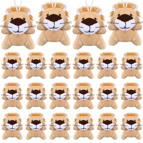 Shappy 30 Pcs Mini Stuffed Animal Toys Small Lion/Tiger Stuffed Animals