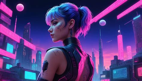 cyber anime girl wallpaper
