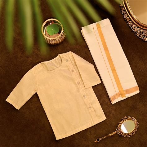 deva traditional onam dhoti  kurta  baby boys navin creations