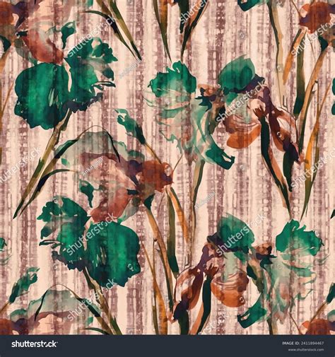 Fancy Allover Pattern Seamless Floral Pattern Stock Illustration ...