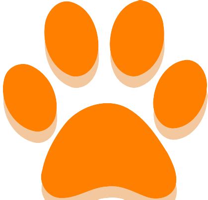 Orange Paw Clip Art at Clker.com - vector clip art online, royalty free