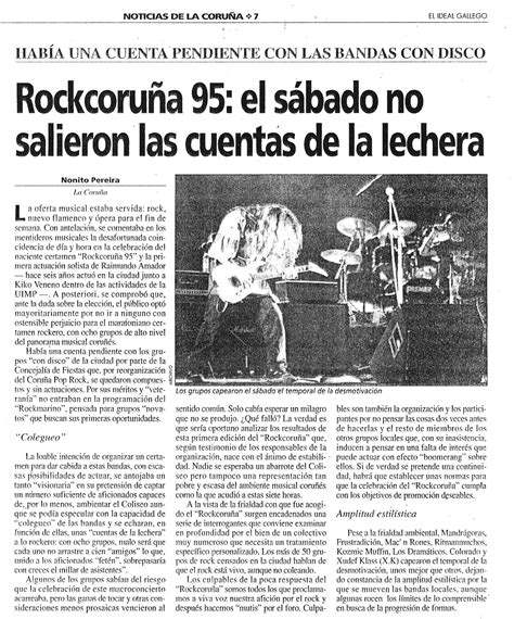 TodoMúsica&Más: REVOLVIENDO EN LOS ARCIVOS-ROCK CORUÑA 95