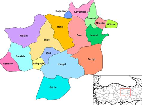 Sivas Map - Turkey