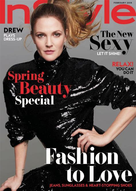 DREW BARRYMORE in Instyle Magazine, February 2018 Issue – HawtCelebs
