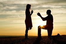 marriage proposal couple silhouette  stock photo public domain
