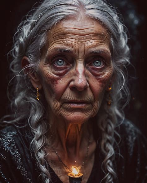 Portrait a very old granny witch. - Free AI Photo Generator - starryai