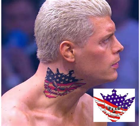 Large Cody Rhodes Neck Tattoo Fancy Dress - Etsy