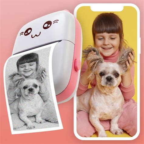 Портативный детский Bluetooth принтер Mini printer беспроводной с ...