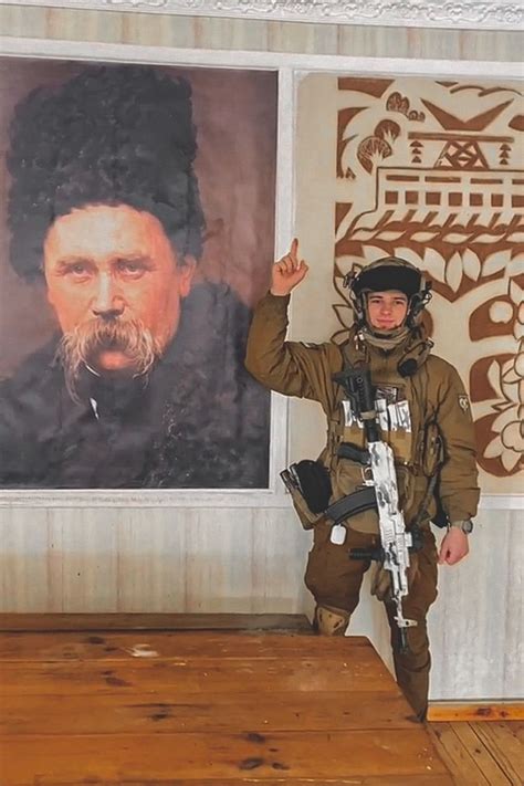Ukraine soldiers and Taras Shevchenko photo