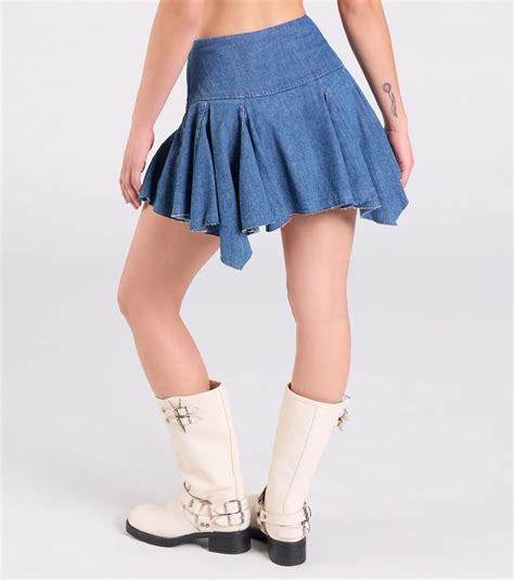 Denim Mini Skirts & Windsor