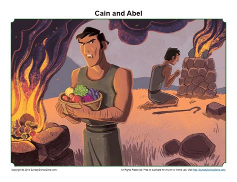 Cain and Abel Sermon Picture on Sunday School Zone