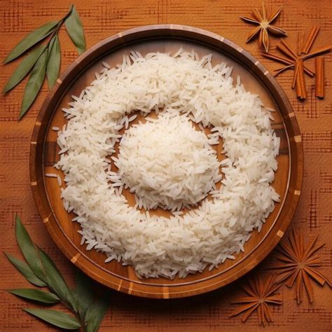 Premium AI Image | rice in a bowl with a symbol of rice.