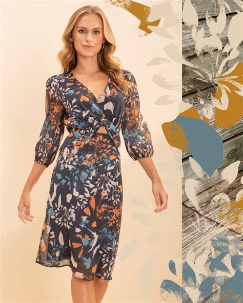 Vestido Midi Com Manga 3 4 - Vestido Midi com Manga 3/4 e estampa Floral | Vestido midi com mangas ...