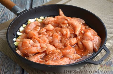 Рецепт: Куриное филе с болгарским перцем в кисло-сладком соусе на ...
