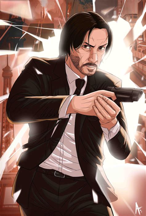 Wanted to share my John Wick Cover Fan art for the badass Keanu Reeves ...