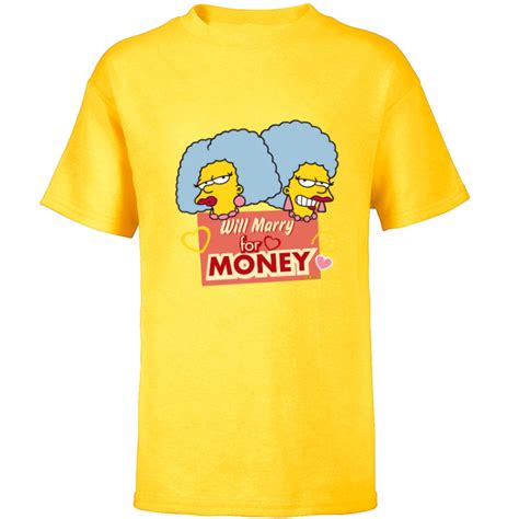 The Simpsons Patty and Selma Will Marry for Money Retro - Short Sleeve