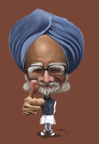 Manmohan Singh By jaime ortega | Famous People Cartoon | TOONPOOL