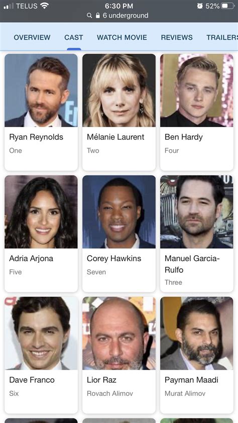 The order of the characters names for the movie 6 underground : r