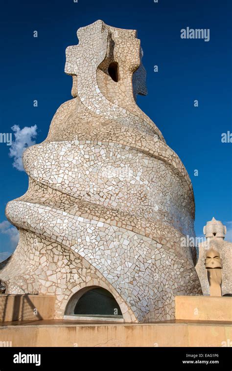 Casa mila rooftop architect antoni hi-res stock photography and images ...