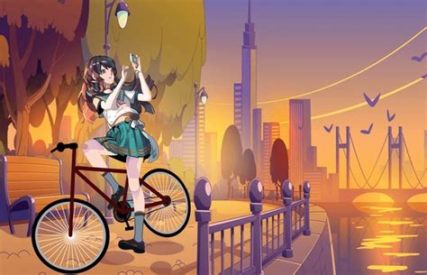 44 Anime Bicycle Wallpaper Images, Stock Photos, 3D objects, & Vectors ...