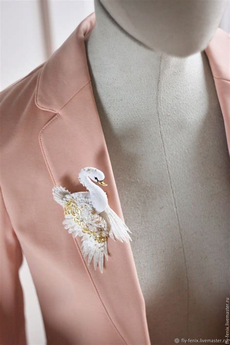 Brooch Swan | Брошь, Лебедь, Схемы вязания шапок