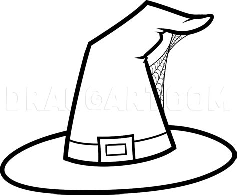 How To Draw A Witch Hat, Drawing, Step by Step, by Dawn - DragoArt