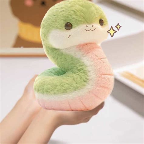 ikohbadg cute fuzzy small snake doll adorable year   snake plush