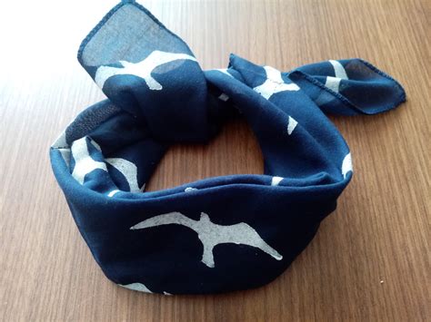 Navy Blue Bandana for Men, Sea Theme Headbands, Summer Bandanas, Hand ...