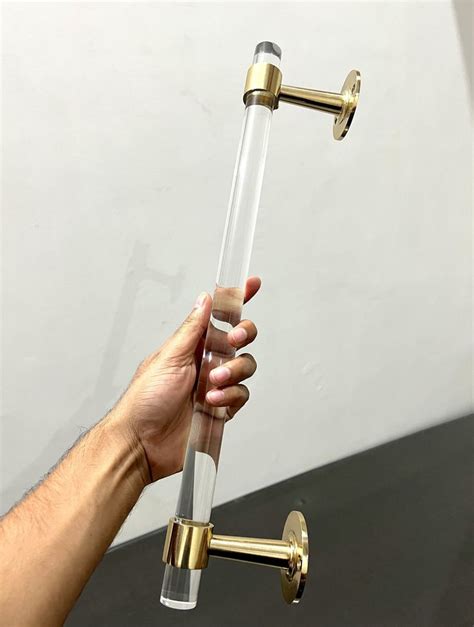 Customize Brass Lucite Towel Bar Wall Mounted Towl Holder With Screw 24 ...