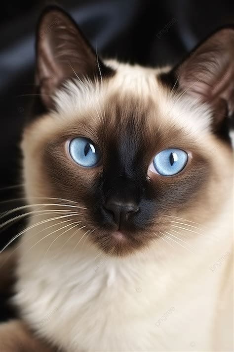 Siamese Cat With Cat Face Background Wallpaper Image For Free Download - Pngtree