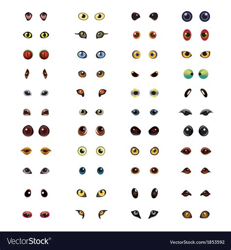 Animals eyes set Royalty Free Vector Image - VectorStock