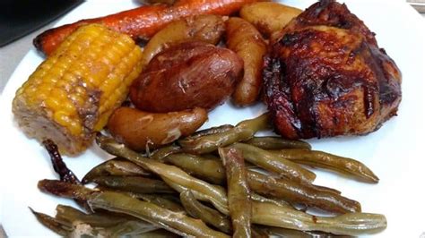 Crock Pot BBQ Chicken Thighs Dinner