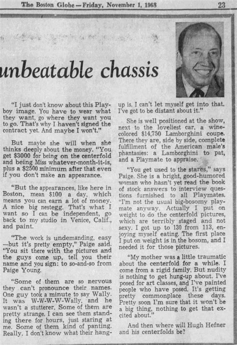 “Miss November 1968” 1969: Most Public Year, Playboy Tour. Queen of the