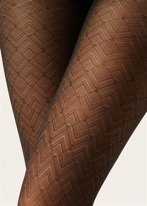 chevron semi opaque tights calzedonia