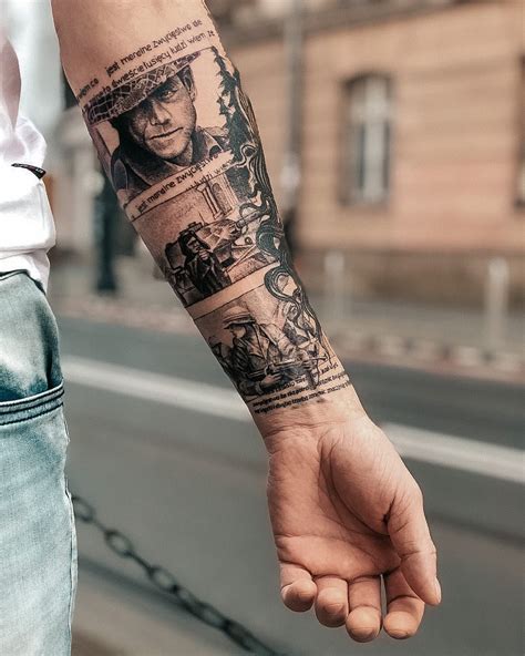 Unconventional Tattoos on Grandfather's Arms Reflect Life's Stories and Lessons 4