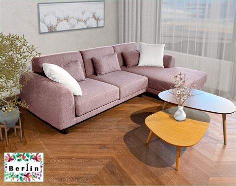 aktiv-moebel.de - Sofa Berlin Violett Beeren Couch mit Beinauflage ...