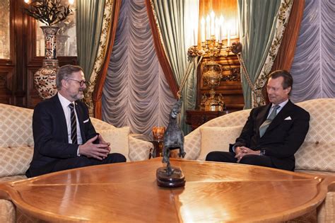 Grão -vizir Primeiro Ministro - Grão-Duque Henri recebeu em audiência Petr Fiala, Primeiro-Ministro da ...