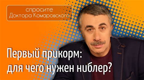 Первый прикорм. Для чего нужен ниблер? - Доктор Комаровский - YouTube