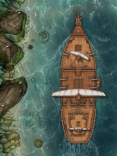 Ghost Ship Battle Map, Dnd Battle Map, D&D, Battlemap,, 48% OFF