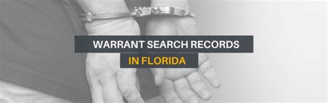 how to know if you have a warrant in florida