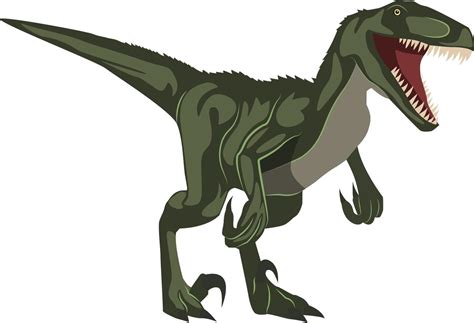Velociraptor, illustration, vector on white background. 13611647 Vector ...