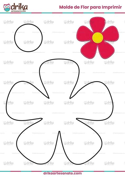 Folha De Flor Para Imprimir - 7
